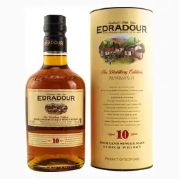 Edradour 10 Year Old Single Malt with Book & Mug Bundle