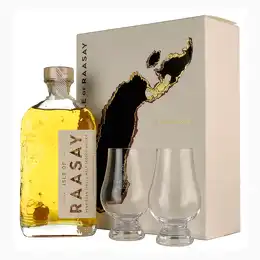 Isle Of Raasay Single Malt R-01.1 Gift Pack 2 Glencairn Glasses