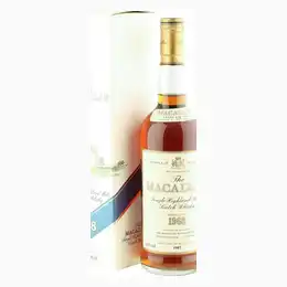 Macallan 1968 18 Year Old, Vintage UK 1987 Bottling with Box