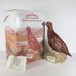 Famous Grouse Finest Scotch Whisky in Royal Doulton Grouse Decanter from 1980s 
