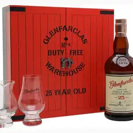 Glenfarclas 25 Year Old Gift Set Whisky Show Package with 1 Sunday Ticket