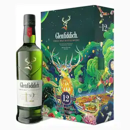 Glenfiddich 12 Year Old 2022 Single Malt Chinese New Year Bottle & Glass Set