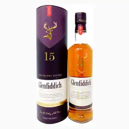 Glenfiddich 15 Year Old Our Solera Single Malt Scotch Whisky, 70cl, 40% ABV