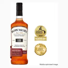 Bowmore 18 Year Old Islay Single Malt Scotch Whisky, 70 cl