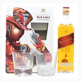 Johnnie Walker Red Label & Glasses Limited Edition Giftset 70cl