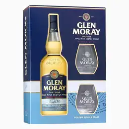 Glen Moray Peated Gift Set with 2 Glasses