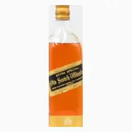 Johnnie Walker Scotch Whisky Black Label Extra Special 70 Proof 1970s