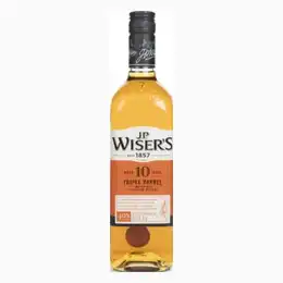J.P. Wisers 10 Year Old Triple Barrel Whisky 70cl