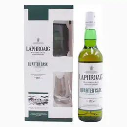 Laphroaig Quarter Cask 0.7L  GB glass & coaster