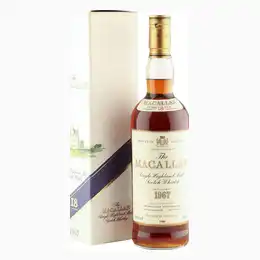 Macallan 1967 18 Year Old, Vintage UK 1986 Bottling with Box