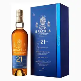 Bottle Of Royal Brackla 21 Year Old Whisky And Opulent Gift Box