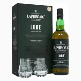 LAPHROAIG Lore Islay Single Malt Scotch Whisky 70cl 48% GIFT PACK
