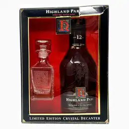 Highland Park 12 Year Old Dumpy with Crystal Decanter Limited Edition Single Malt Scotch Whisky, 70cl, 43% ABV