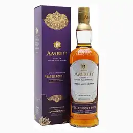 Amrut Peated Port Pipe Single Malt Whisky 70cl