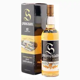 Springbank 12 Year Old, Black Label Eighties Bottling with Box