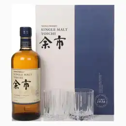 Yoichi Single Malt Gift Set with 2x Glasses Whisky 70cl