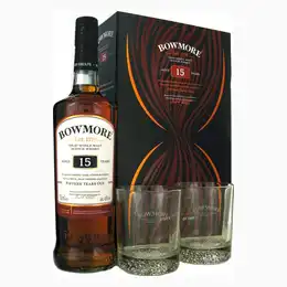 Bowmore 15 Year Old Glass Gift Pack 43% 70cl