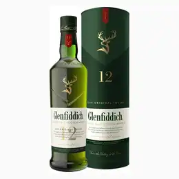 Glenfiddich 12 Year Old Single Malt Scotch Whisky, 70 cl