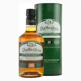 BALLECHIN 10 Year Old Heavily Peated Highland Single Malt Scotch Whisky 70cl 46%