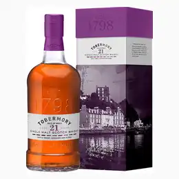 Bottle Of Tobermory 21 Year Old Whisky And Gift Box