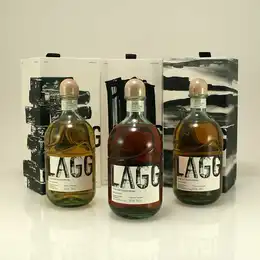 Lagg Isle of Arran. Set of Three Inaugural Release Batch 1, Batch 2 and Batch 3 Single Malt Scotch Whisky 50% 70cl