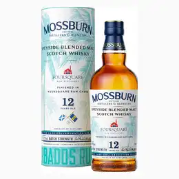 Bottle Of Mossburn Foursquare 12 Year Old Whisky With Gift Box