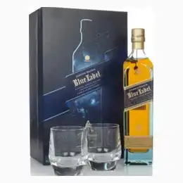 Johnnie Walker Blue Label Gift Pack with 2x Glasses Whisky 70cl