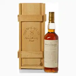 Macallan 1975 25 Year Old Anniversary Malt Bottled 2000 With Original Wood Box