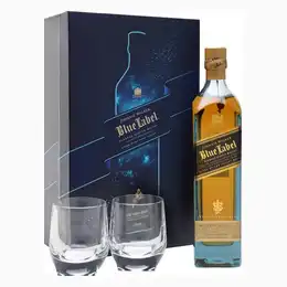 Johnnie Walker Blue Label with 2 Free Glasses 200th Anniversary Gift Set