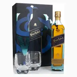 Johnnie Walker Blue Label Gift Pack with 2x Glasses Whisky 70cl