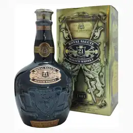 Royal Salute 21 Year Old Blue Ceramic Decanter