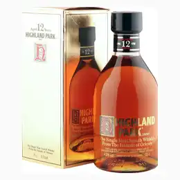 Highland Park 12 Year Old, Screen Printed Eighties Bottling with Box
