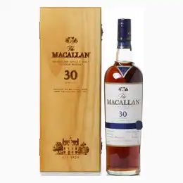 Macallan 30 Year Old Sherry Oak With Wooden Original Box