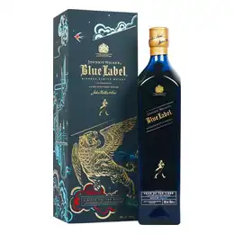 Bottle Of Johnnie Walker Blue Label Year Of The Tiger 2022 Scotch Whisky With Gift Box