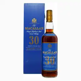 Macallan 30 Year Old Sherry Oak Blue Label Limited Edition Speyside Single Malt Scotch Whisky 70cl
