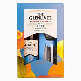 The Glenlivet Founders Reserve Whisky 70cl Gift Pack