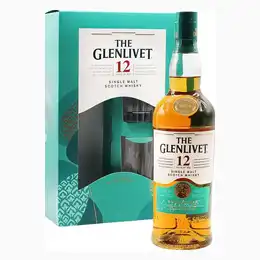 The Glenlivet 12 Year Whisky 70cl Gift Pack