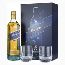 Blended Scotch Johnnie Walker Blue Label & Glasses Gift Pack