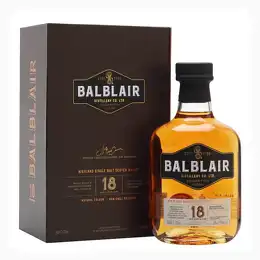 BALBLAIR 18 Year Old Highland Single Malt Scotch Whisky 70cl 46%