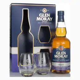 Glen Moray Port Cask Gift Pack with 2x Glasses Whisky 70cl