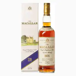 Macallan 1978 18 Year Old Bottled in 1996 With Original Box