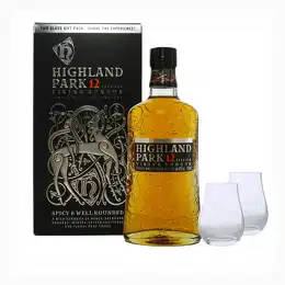 Highland Park 12 Year Old Gift Pack Island Single Malt Scotch Whisky 70cl