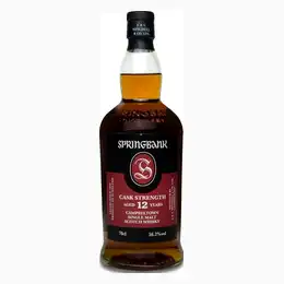 SPRINGBANK 12 Year Old Cask Strength  Campbeltown Single Malt Scotch Whisky 70cl 56.2%