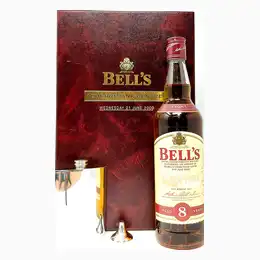 Bells Cherrybank Centre Opening 8 Year Old & Hip Flask, 70cl, 40% ABV