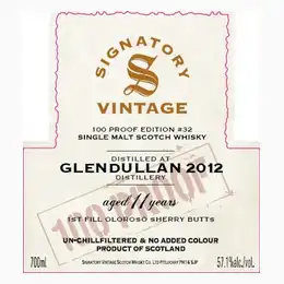 Glendullan 2012 11 Year Old 100 Proof Collection Edition 32 57.1%