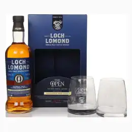 Loch Lomond The Open 2024 Special Edition Gift Set with 2x Glasses Whisky 70cl