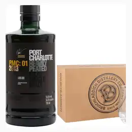Port Charlotte 2013 PMC:01 9 Year Old Pomerol Wine Cask & 2 Tumblers in Presentation Box