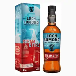 Bottle Of Loch Lomond Steam and Fire Whisky And Gift Box