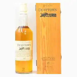 Dufftown 15 Year Old Malt Whisky Flora & Fauna White Cap in Wooden Box