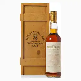Macallan 1966 25 Year Old Anniversary Malt Bottled 1991 With Original Wood Box